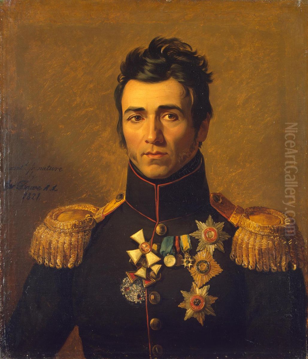 Portrait of Pyotr M. Kaptsevich (1772-1840) Oil Painting by George Dawe