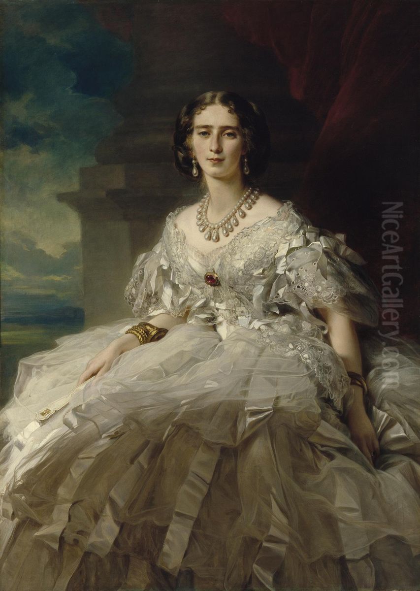 Portrait of Princess Tatyana Alexandrovna Yusupova Oil Painting by Franz Xavier Winterhalter