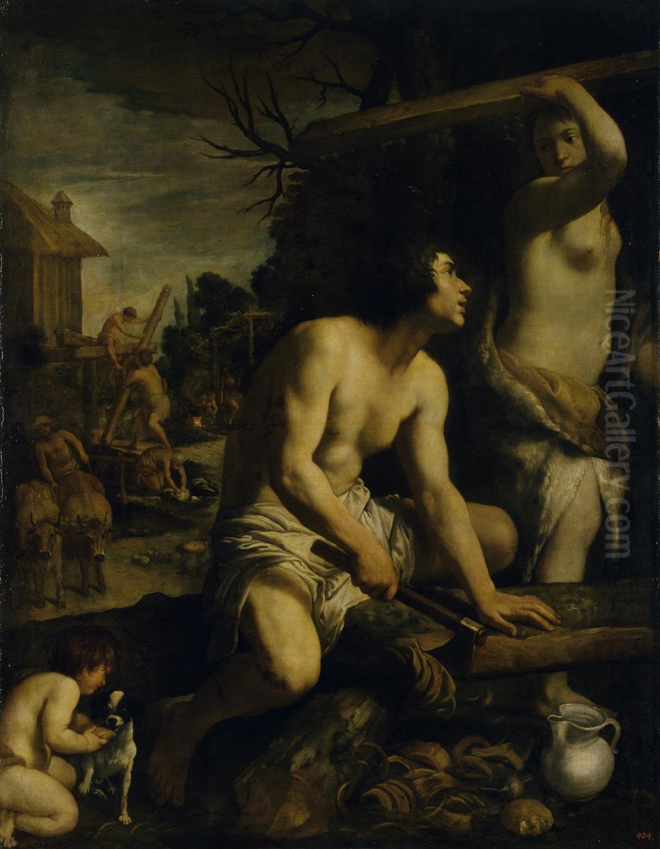 Construction of Noah's Ark Oil Painting by Guido Reni