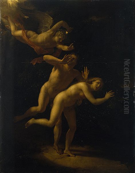 The Expulsion of Adam and Eve Oil Painting by Adriaen Van Der Werff