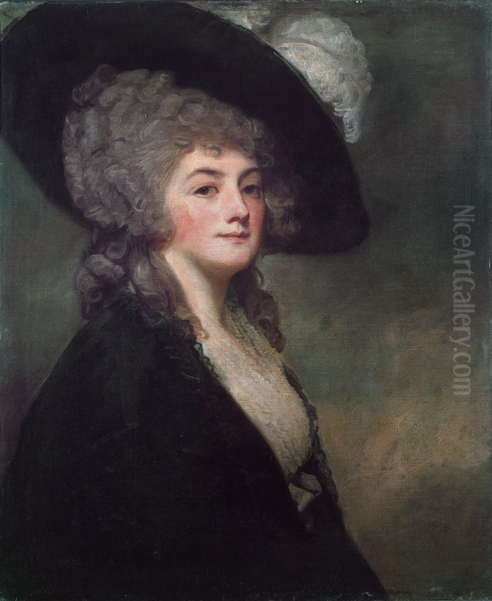 Portrait of Mrs Harrit Greer Oil Painting by George Romney