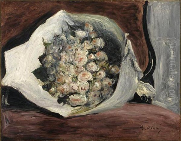 Bouquet dans une loge Oil Painting by Pierre Auguste Renoir