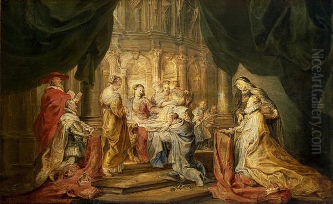 Vision of St Ildefonso Oil Painting by (studio of) Rubens, Peter Paul