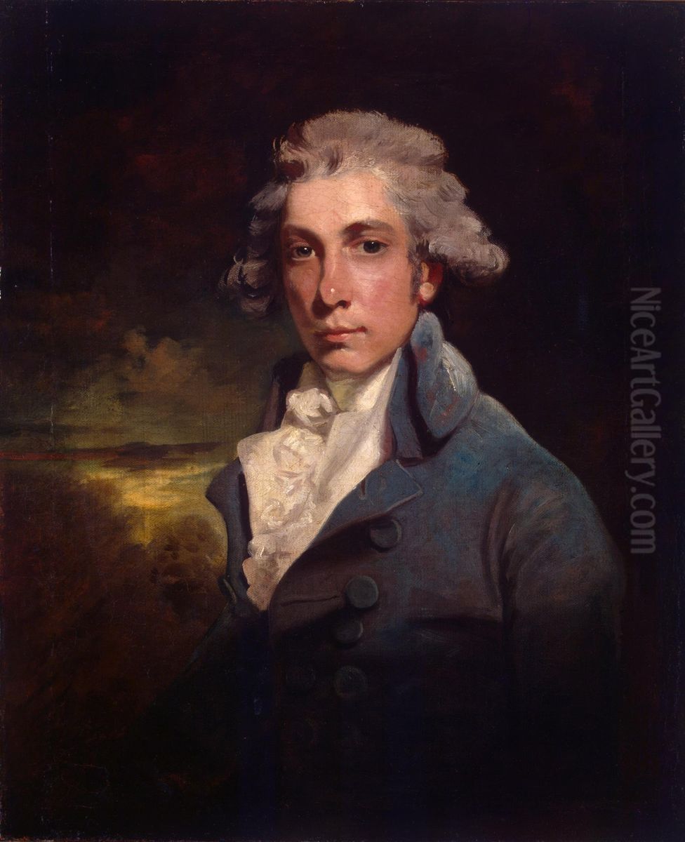 Portrait of Richard Brinsley Sheridan (1751-1816) Oil Painting by John Hoppner