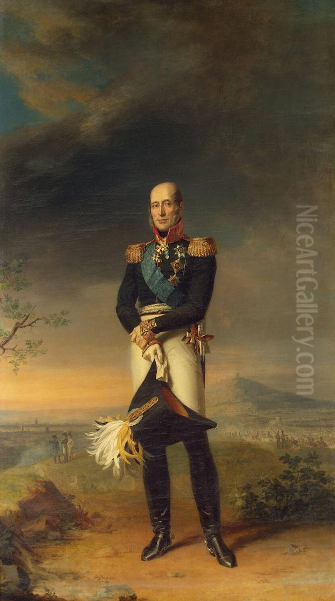 Portrait of Fieldmarshal Mikhail B. Barclay de Tolly (1761-1818) Oil Painting by George Dawe