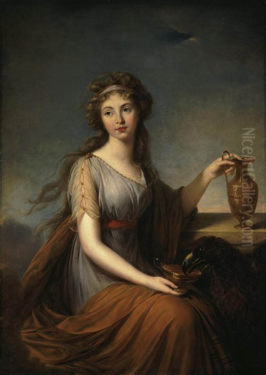Portrait of Anna Pitt as Hebe Oil Painting by Elisabeth Louise Vigee Le Brun