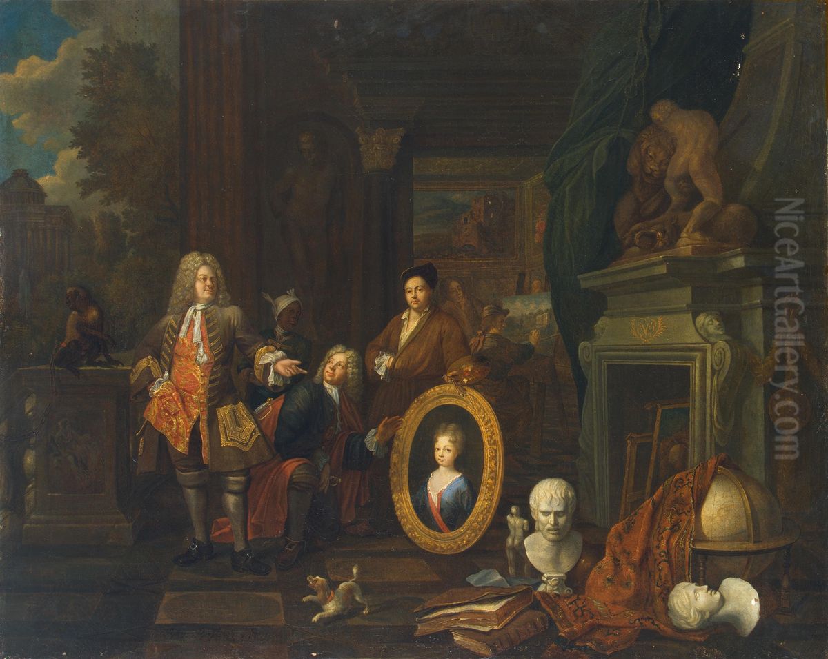 Studio of an Artist Oil Painting by Balthasar Van Den Bossche