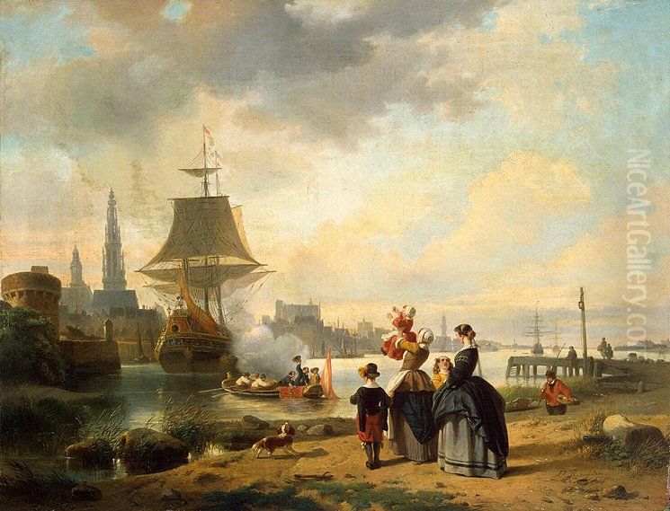 Parting Oil Painting by Jan Michiel Ruyten