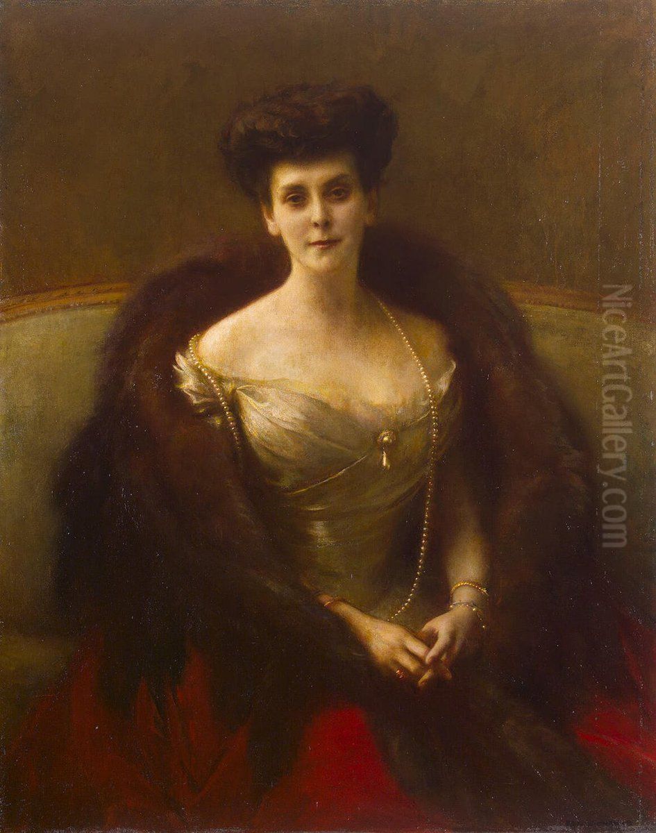 Portrait of Princess Olga Paley (Countess Gogonfelsen) Oil Painting by Pascal Dagnan-Bouveret