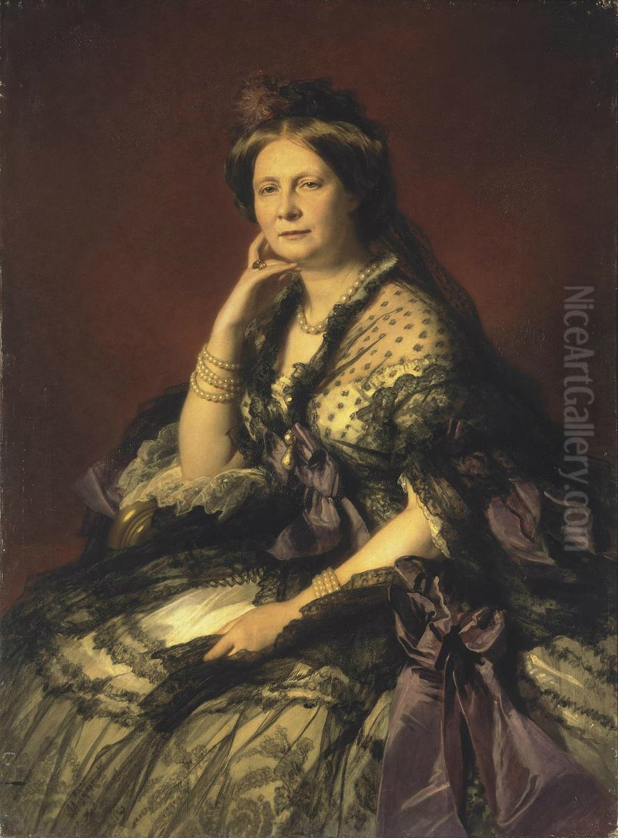 Portrait of Grand Princess Yelena Pavlovna Oil Painting by Franz Xavier Winterhalter Portrait of Grand Princess Yelena Pavlovna Oil Painting by Franz Xavier Winterhalter