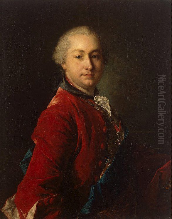 Portrait of Ivan Shuvalov Oil Painting by Louis Tocque