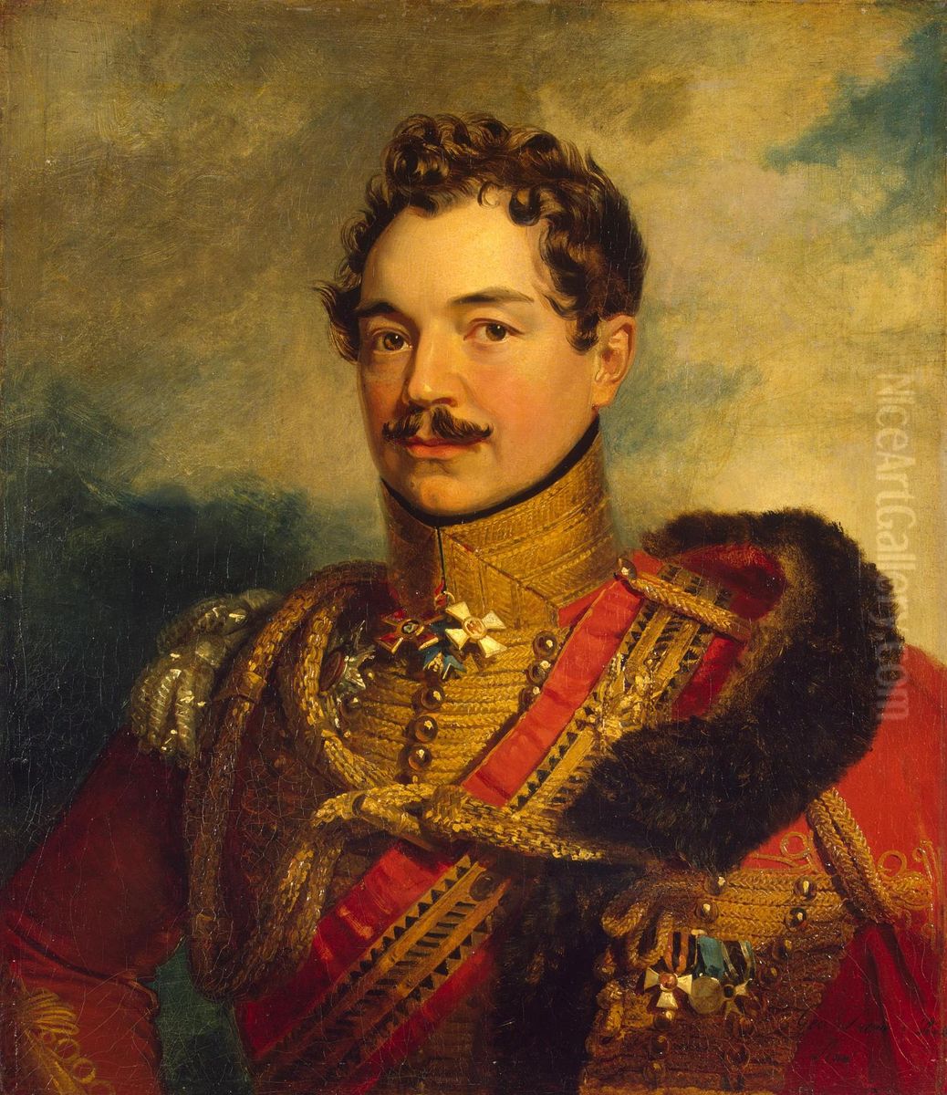 Vasily Levashov (1783- 1848) russian general Oil Painting by George Dawe