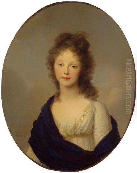 Portrait of Queen Louise of Prussia Oil Painting by Johann Friedrich August Tischbein