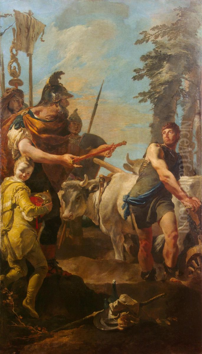 La dittatura offerta a Cincinnato Oil Painting by Giovanni Battista Tiepolo