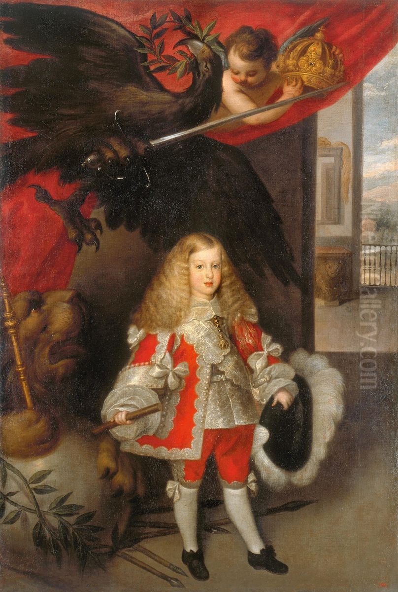 Portrait of Charles II as a Child Oil Painting by Sebastian Herrera Barnuevo