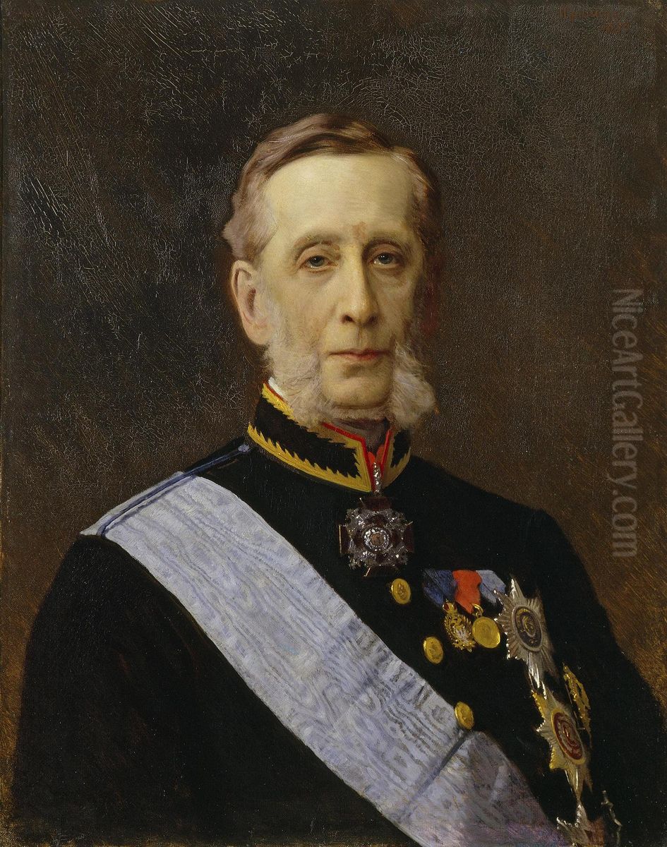 Portrait of Count Piotr Valuyev Oil Painting by Ivan Kramskoi