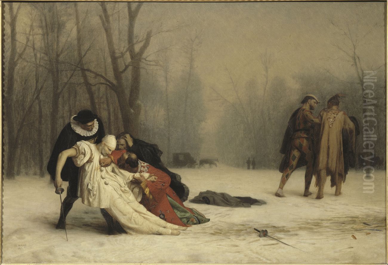 Suite d'un bal masque Oil Painting by Jean-Leon Gerome