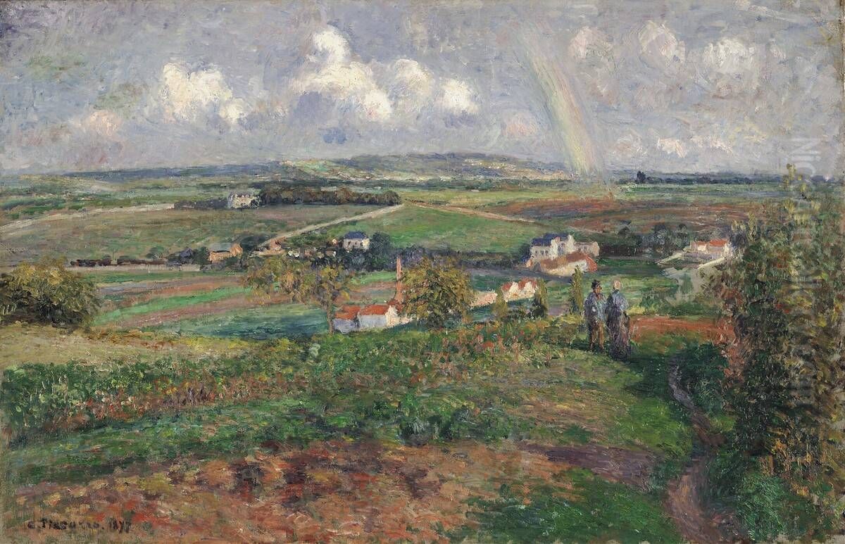 The Rainbow, Pontoise Oil Painting by Camille Pissarro