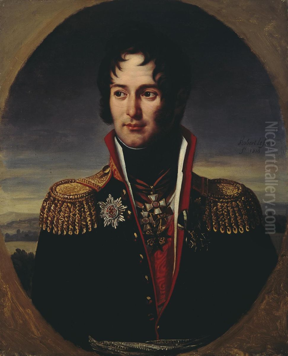 Portrait of General Piotr Chicherin Oil Painting by Robert Lefevre