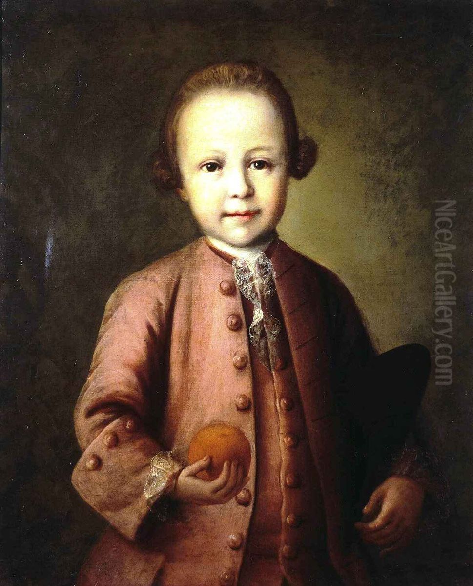 Portrait of Sawa Yakovlev (1768-1829) Oil Painting by Mina Kolokolnikov