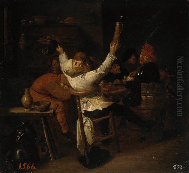 Innkeeper Singing Oil Painting by Adriaen Brouwer