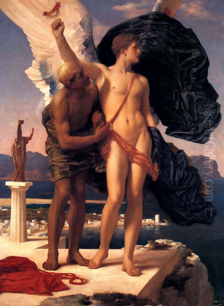 Icare et Dedale Oil Painting by Lord Frederick Leighton