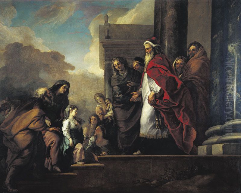 La Presentation au temple Oil Painting by Charles de La Fosse