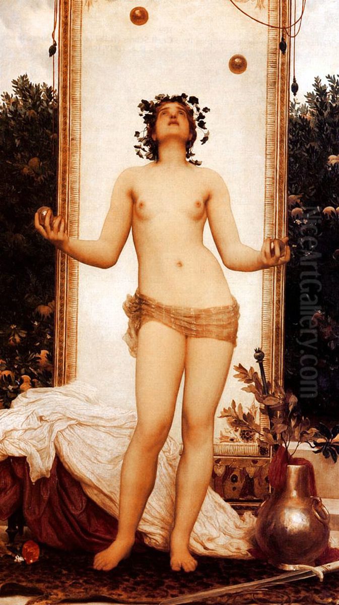The antique juggling girl Oil Painting by Lord Frederick Leighton
