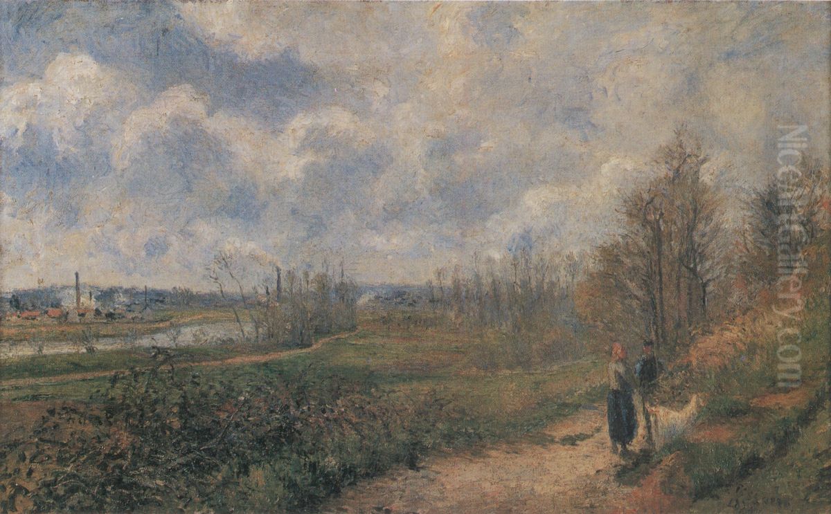 The Path to Le Chou, Pontoise Oil Painting by Camille Pissarro