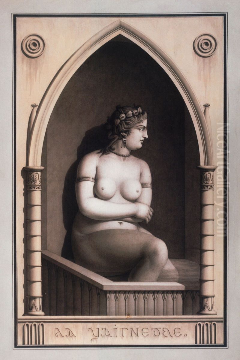 Bather Oil Painting by Jean-Jacques Lequeu