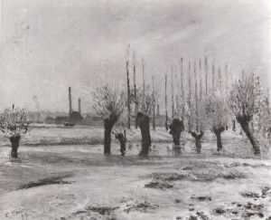 Banks of the Oise at Pontoise, Effect of Snow Banks of the Oise at Pontoise, Effect of Snow