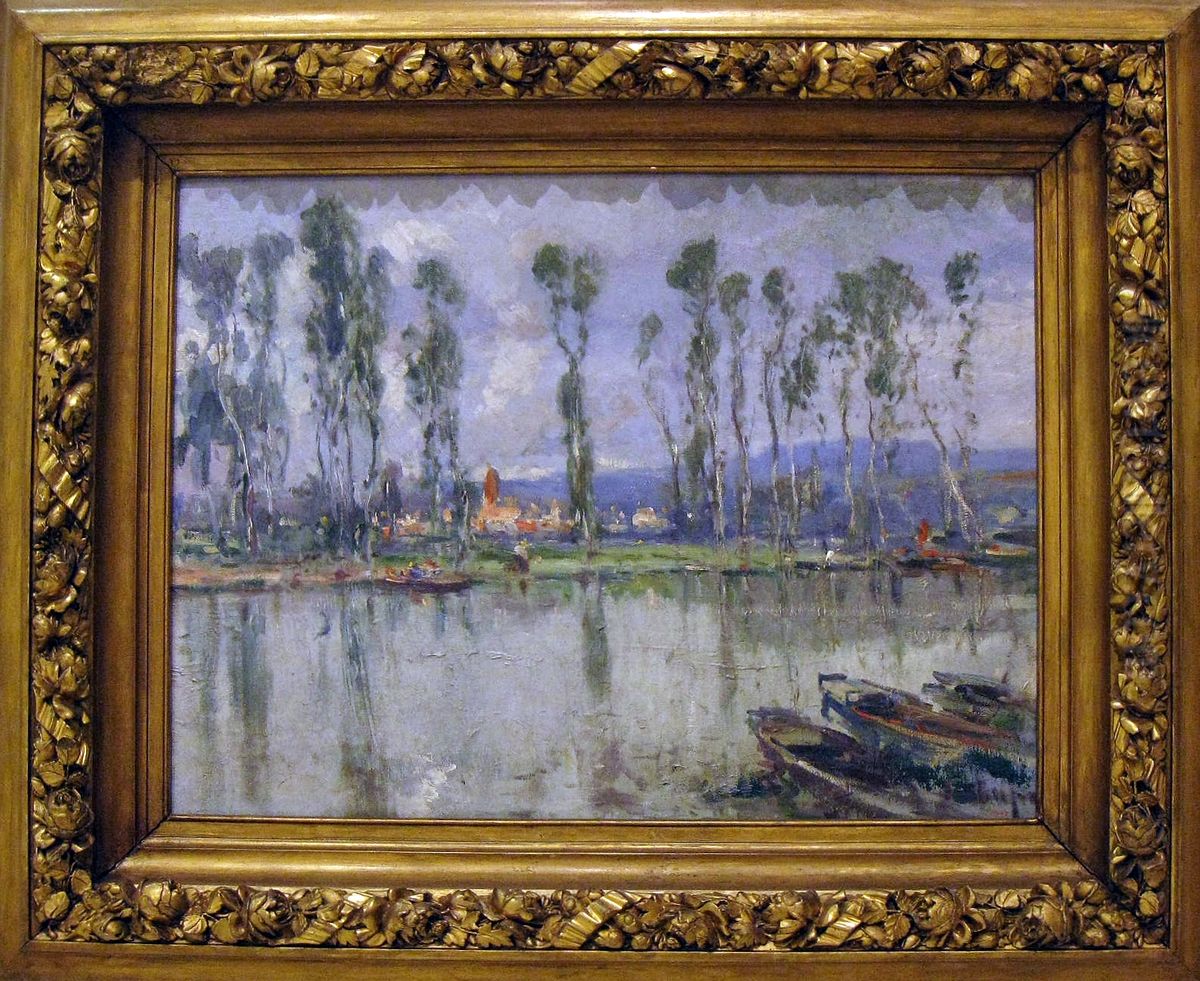 El Marne Oil Painting by Eliseo Meifren y Roig