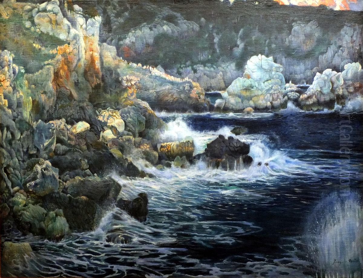 Enchanted Cove Oil Painting by Joaquin Mir Trinxet