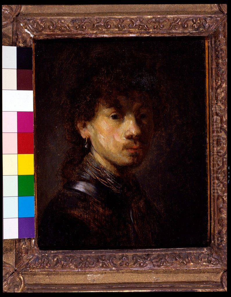 Bust of a Young Man Oil Painting by Rembrandt