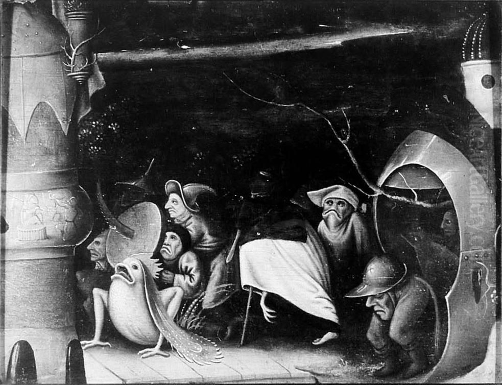 Witches' Kitchen Oil Painting by Hieronymous Bosch