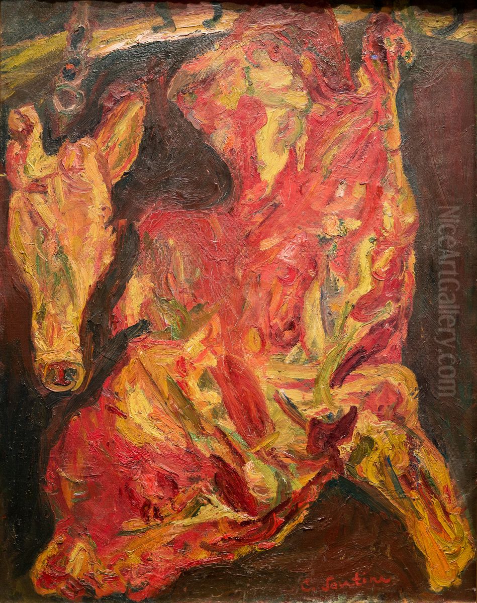 Beef and calf's head Oil Painting by Chaim Soutine
