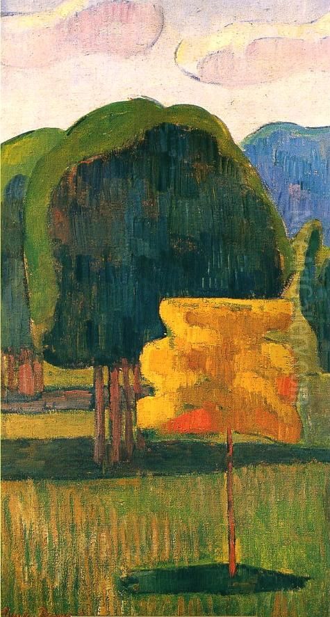 L'arbre jaune Oil Painting by Emile Bernard