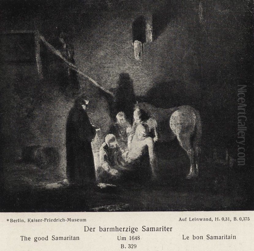 The Good Samaritan Oil Painting by Rembrandt