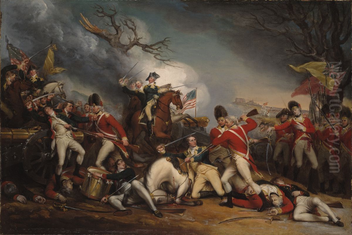 The Death of General Mercer at the Battle of Princeton, January 3, 1777 Oil Painting by John Trumbull