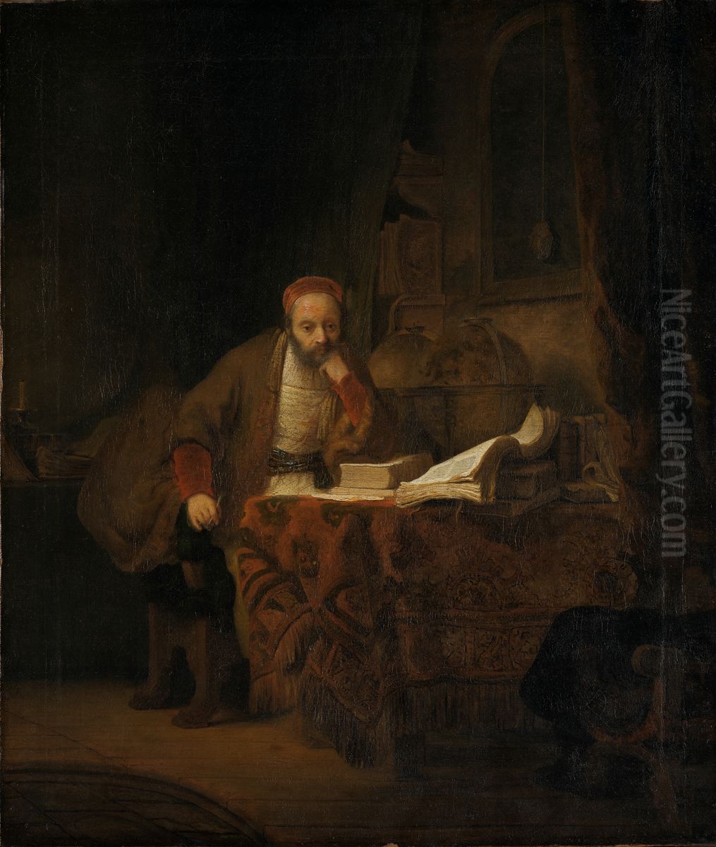 A Scholar in his Study Oil Painting by Rembrandt A Scholar in his Study Oil Painting by Rembrandt