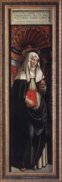 St Catherine of Siena Oil Painting by Ghirlandaio Domenico