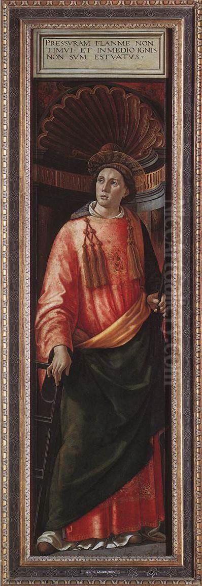 Hochaltar von Santa Maria Novella: Hl. Laurentius Oil Painting by Ghirlandaio Domenico