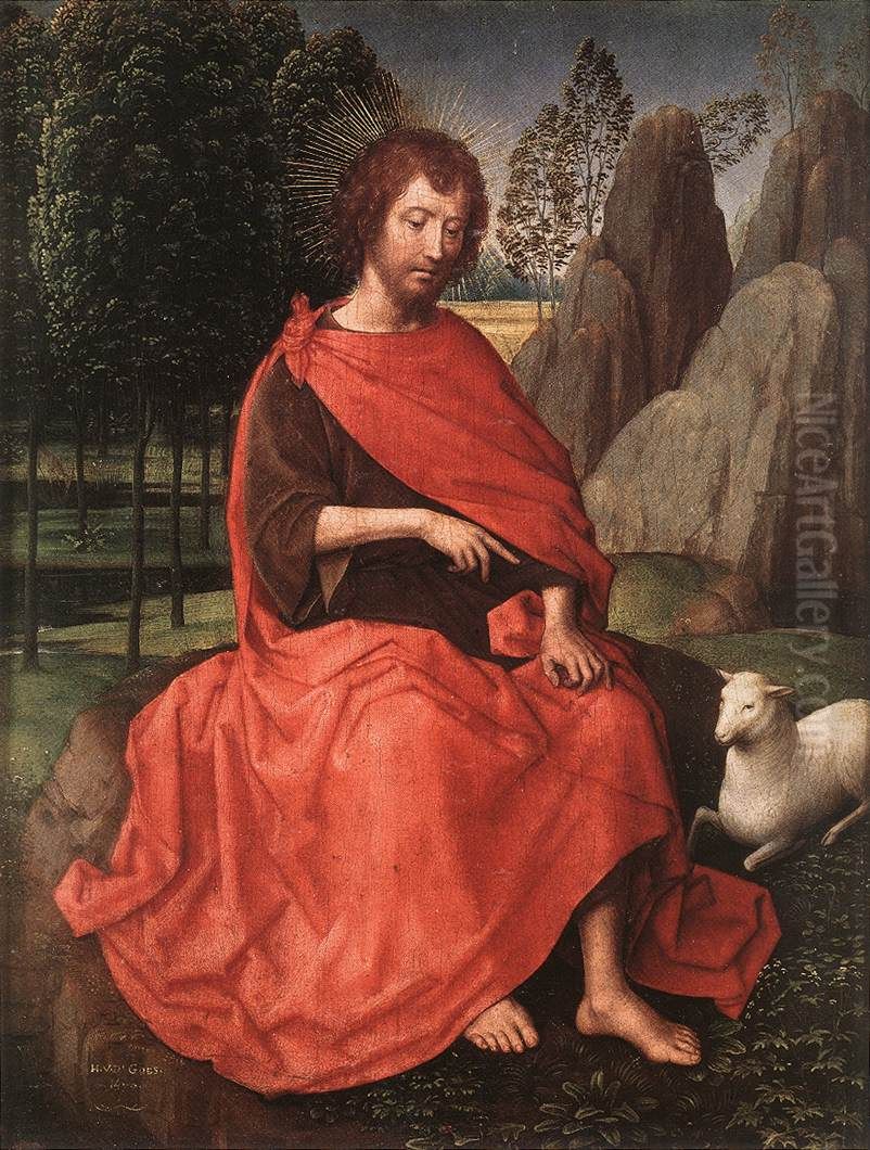 St John and Veronica Diptych Oil Painting by (manner of) Memling, Hans