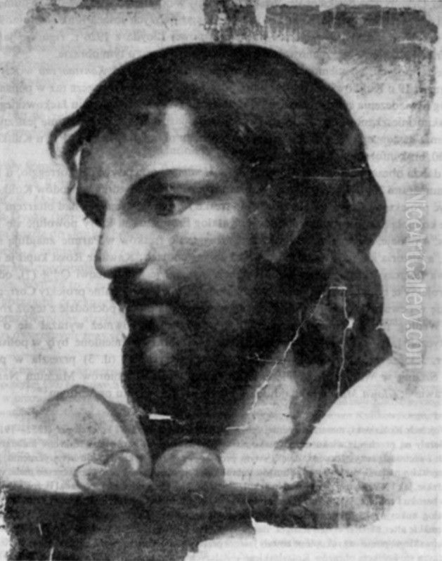 Head of Christ. Oil Painting by Antonio da Correggio