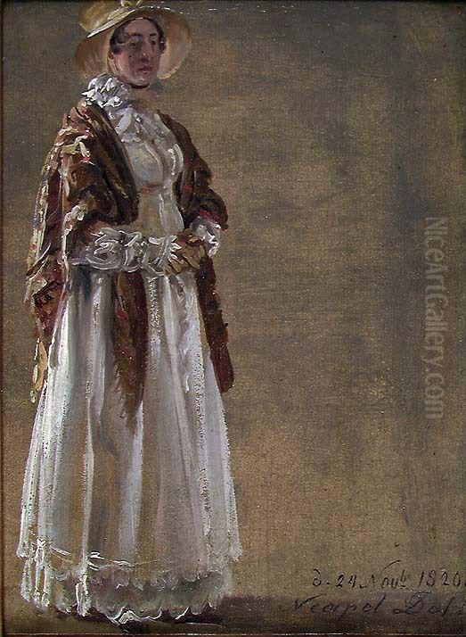 Princess Caroline Amalie of Denmark Oil Painting by Johan Wilhelm Ludwig Dahl Princess Caroline Amalie of Denmark Oil Painting by Johan Wilhelm Ludwig Dahl