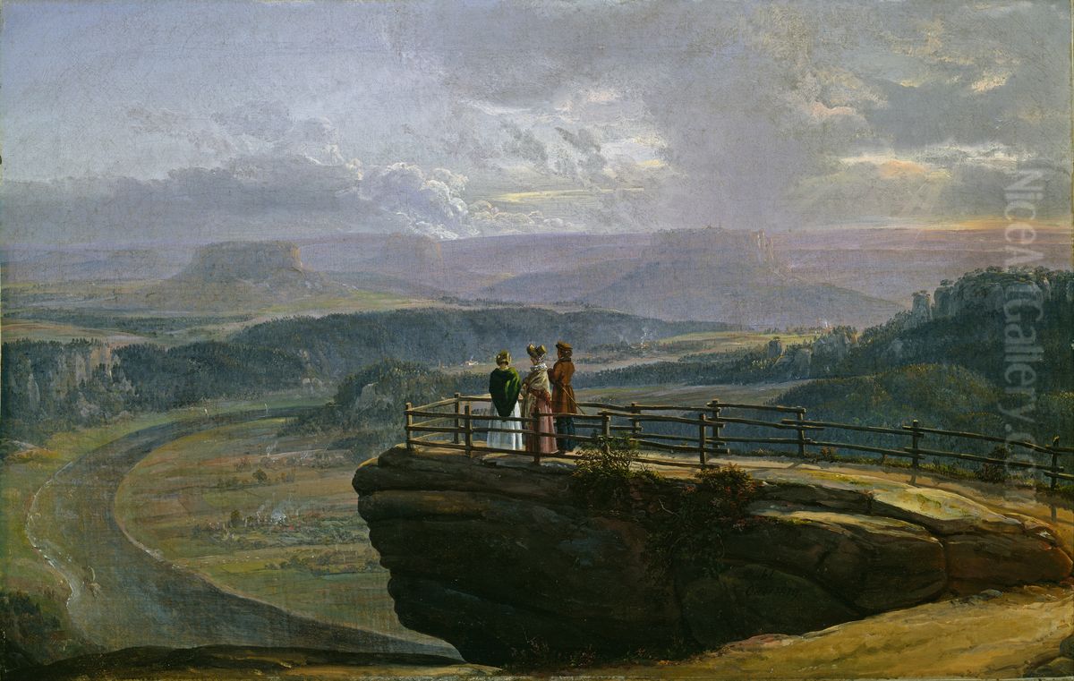 View fromBastei Oil Painting by unknown