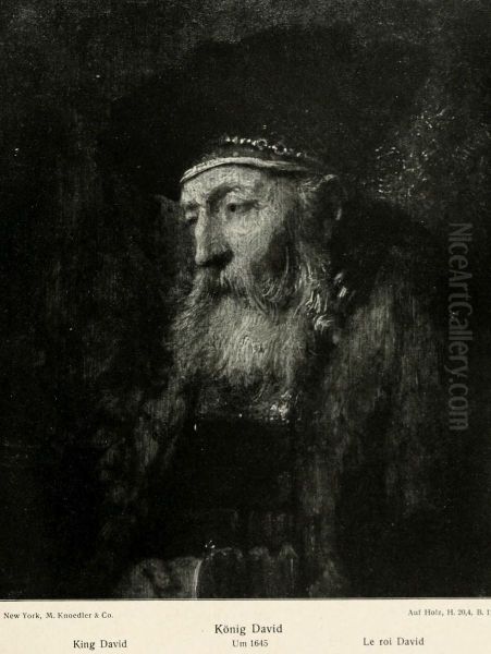 Study of an old man (King David) Oil Painting by Rembrandt