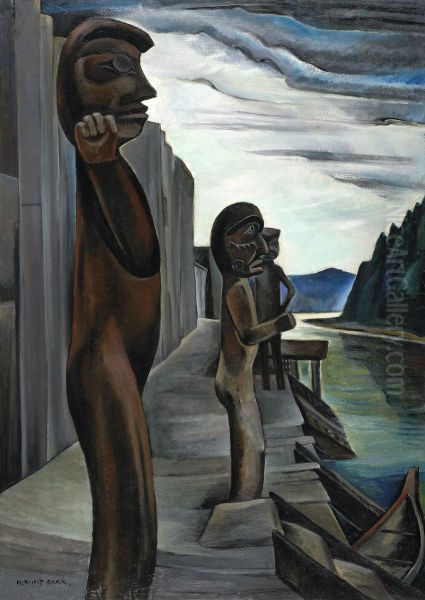 Blunden Harbour Oil Painting by Emily M. Carr