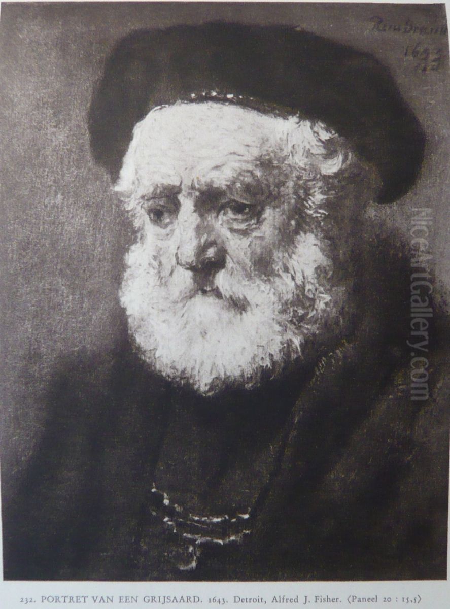 Old man with beard and beret Oil Painting by Rembrandt Old man with beard and beret Oil Painting by Rembrandt