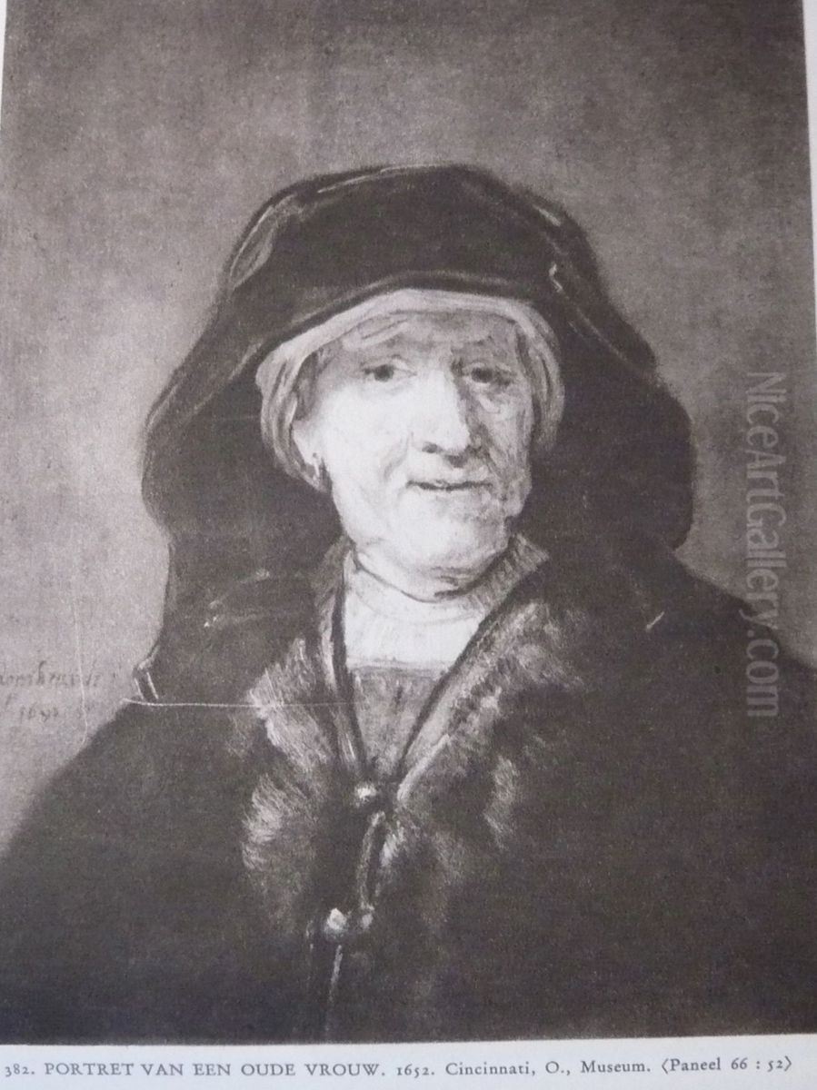 Portrait of an Old Woman Oil Painting by Rembrandt